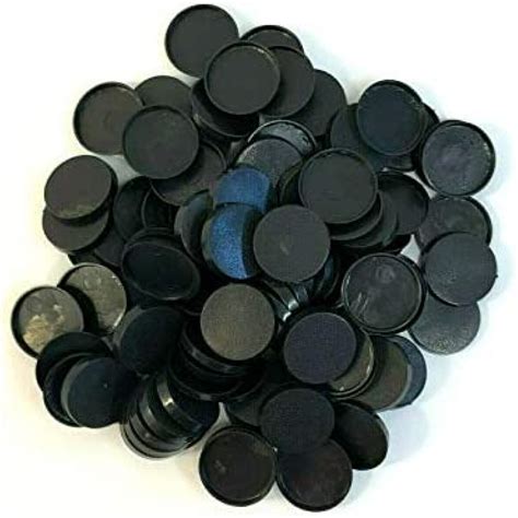 Lot of 100 25mm Round Bases for Warhammer 40k & AoS .